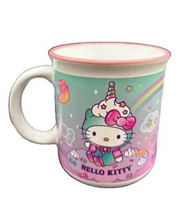Hello Kitty Unicorn Coffee Mug Sanrio Birthday Pastel Easter Pink Rainbows - Picture 1 of 5