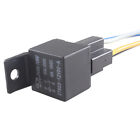 Black 12V 40A Spst Premium Relay & Socket 4Pin 4P 4 Wire For Car Auto Sales Hc