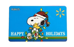 Snoopy & Woodstock Entangled In Christmas Lights GIFT CARD. No Cash Value. - Picture 1 of 1