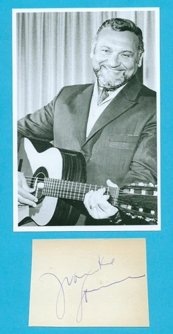 Frankie Laine Popular American Singer Autographed Cut Signature w/ HP Photo Cover