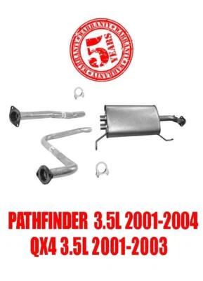 Middle Muffler with Front Extension Pipes for QX4 2001-2003 PATHFINDER 2001-2004 - Image 1 of 4