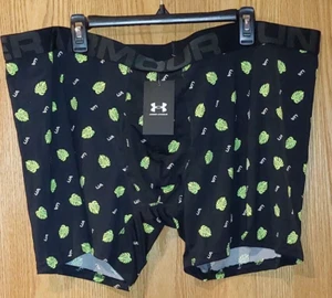 Mens Big & Tall Under Armour 1327417 Boxerjock Briefs sz 5XL Black Leaf -3620 - Picture 1 of 3