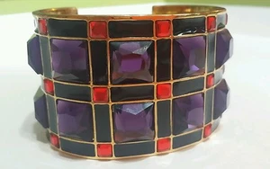 KATE SPADE ♤ NEW YORK "LEWITT SQUARE" CUFF BRACELET. HARD TO FIND  - Picture 1 of 12