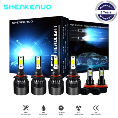 For Volvo VNL VNM 630 670 730 780 04-15 LED Combo 6000K LED Headlight Hi/Lo+Fog - Image 1 of 4