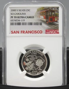 2000 S South Carolina Silver NGC PF 70 UCAM - Picture 1 of 2