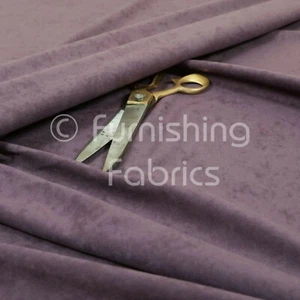 Soft Quality Lightweight Low Pile Velour Plain Purple Curtain Upholstery Fabric - Picture 1 of 4