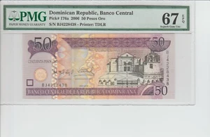 Dominican Republic, 50 pesos Oro 2006 PMG 67 Gem Uncirculated - Picture 1 of 6