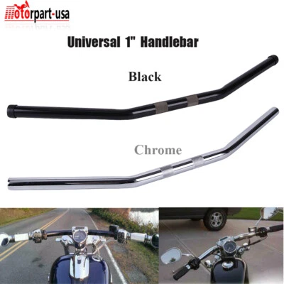 Barra de arrastre universal para manillar de motocicleta de 1" 25 mm para Harley Honda Yamaha Suzuki Foto 1 de 4