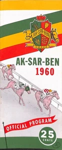 1960 Aksarben Ak-Sar-Ben Horse Race Racing Program 5/19 Omaha Nebraska NE - Picture 1 of 11