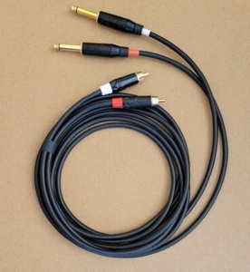 1-25 pies Mogami 22AWG Amphenol 1/4 a RCA Audio Estéreo Doble Cable Enchufes Accesorio - Imagen 1 de 7