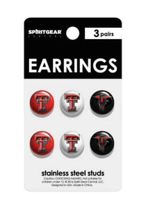 Texas Tech Red Raiders Stud Earrings - Picture 1 of 4