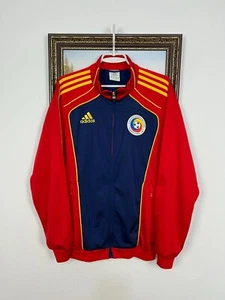 Vintage Adidas Romania Football Jacket Soccer Track Top National Team Size M - Picture 1 of 20
