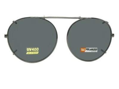 Semi Round Shape Polarized Clip-on Sunglasses - Image 1 of 4