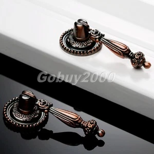 2x Vintage Antique Cabinet Drawer Cupboard Drop Hanging Design Pull Handle Knobs - Picture 1 of 12