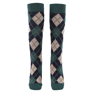 Womens Thigh-Highs Thick Check Stockings 1 Pair Socks Retro Hosiery Classic - Picture 1 of 48