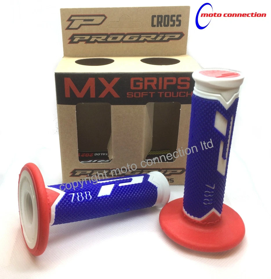 PRO GRIP 788 BLUE / RED / WHITE GRIPS  BETA 125RR 200RR 250RR 300RR ENDURO - Image 1 of 1