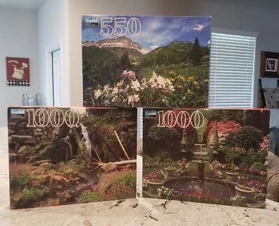 Hasbro/Guild  LANDSCAPE 500 Piece & (2) 1000 Piece Puzzles -NEW - Image 1 of 4