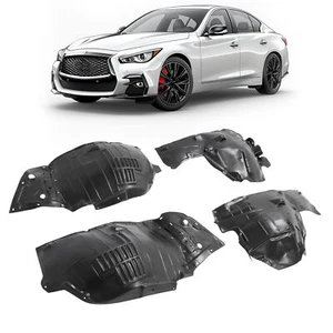 Inner Fender Liners Set of 4 Driver & Passenger Side For Infiniti Q50 2014-2023 - Picture 1 of 14