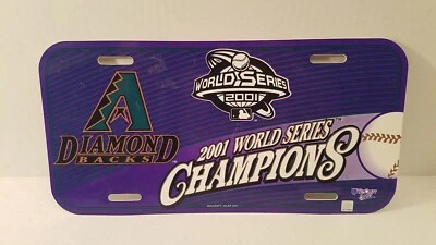 2001 Arizona Diamondbacks World Champions license plate! plastic - Image 1 of 2