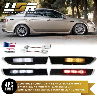 Switchback 4PCS LED Side Marker Light + Wire For 07-08 Acura TL **Type S Only** - Image 1 of 4