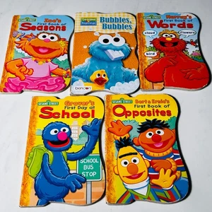 Sesame Street Board Books Lot of 5 The First Words School Opposites Seasons - Picture 1 of 8