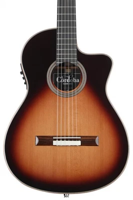 Cordoba Fusion Orchestra CE Nylon String Acoustic Guitar - Tear Drop Burst - Image 1 of 4