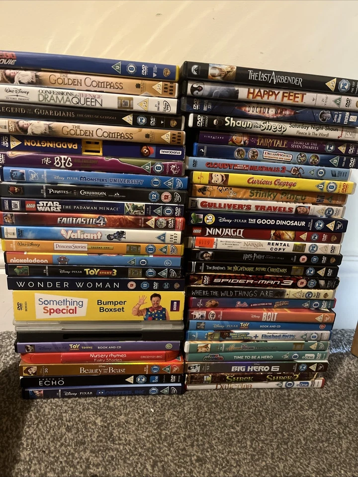 50x Disney: Kids DVD Bundle Toy Story Spider-Man Beauty and The Beast - Image 1 of 1