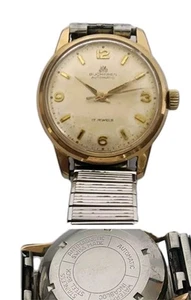 Vtg BUCHERER 17J SWISS AUTOMATIC STAINLESS MENS WRISTWATCH RARE C1960s WORKS - Picture 1 of 10