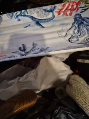 Bandeja de prato de coral Pier1 Sea Adventure - Imagem 1 de 2