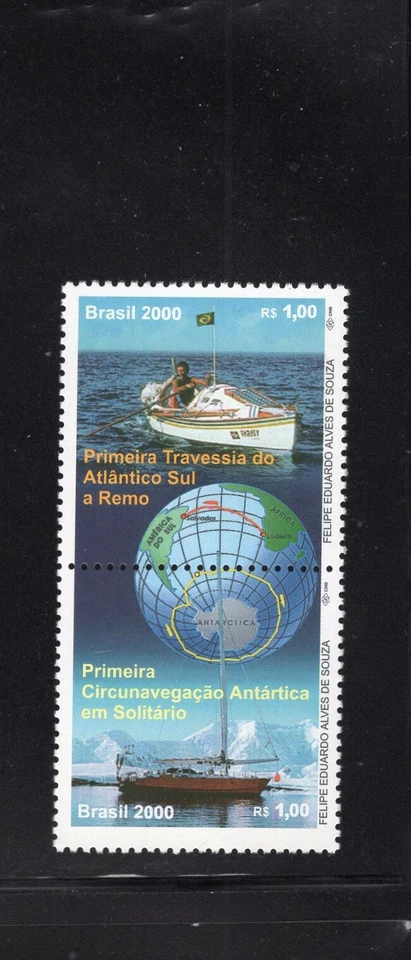 Brazil 2000 Amyr Klink Antarctica sailing Ice Bergs World Globe   Sc 2746 MNH   - Image 1 of 1