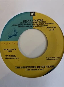 Frank Sinatra 45 September of My Years / Softly I Leave You NEW reissue unplayed - Picture 1 of 3