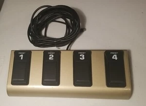 BEHRINGER FS114 FOOT PEDAL SWITCH GOLD CONTROLLER WITH 4 PRESET BUTTONS - Picture 1 of 7