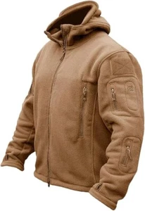 Tacvasen Men's Fleece Warm Hooded Jacket Military Sport Coats Jacket - 2XL - Picture 1 of 7