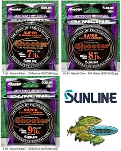 Sunline Shooter Fluorocarbon - Finesse Any LB Test 100 Meter Fishing Line Spools - Picture 1 of 7