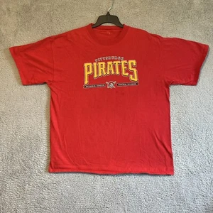 MLBP Pittsburgh Pirates T Shirt Y2K Red Men’s Unsized 2005 - Picture 1 of 16
