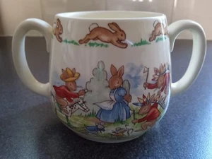 Vintage Royal Doulton Bunnykins Two-handled Cup: Cowboys & Indians 1959 - 1967 - Picture 1 of 5