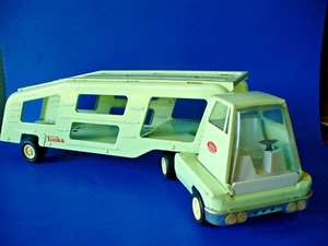Oldtimer TONKA Autotransporter / Transportwagen grün  - Bild 1 von 10