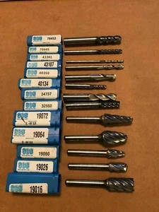 ONE (1) NEW SGS Solid Carbide Bur - Tree Shape - SF-3NF - 1/4" Shank - 19060 - Picture 1 of 8