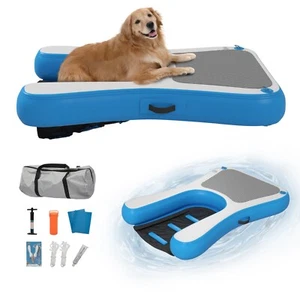 Escalera inflable para mascotas COZIWOW rampa flotante para mascotas para la mayoría de los perros de hasta 242 libras - Imagen 1 de 15