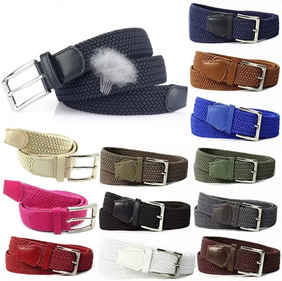 cintura elastica per uomo e donna in tessuto, Cintura intrecciata Elasticizzata - Immagine 1 di 4