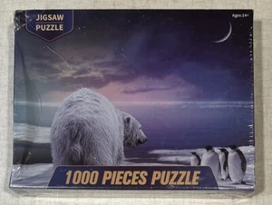 Rompecabezas Deerbird Polar Bear and Penguin 19,69” x 27,55” 1000 piezas - Sellado de fábrica - Imagen 1 de 6