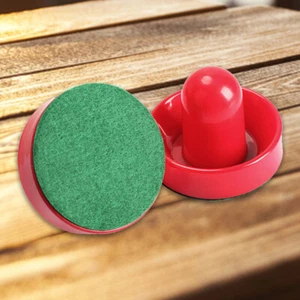 2Pcs 75mm Air Hockey Table Felt Pusher with 2pcs 63mm Puck Mallet Goalies - Afbeelding 1 van 4