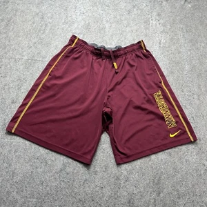 Minnesota Golden Gophers Nike Shorts Men M Maroon Red 10" Knit Practice - Picture 1 of 16