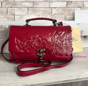 NWT Patricia Nash Leather Charonne Satchel w/Crossbody Strap * Granita ($199) - Picture 1 of 12