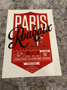 Paris Roubaix "Race Finish Ticket" Kunstdruck von Neil Stevens ** Radsport ** A3 - Bild 1 von 3