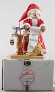 Cascanueces Steinbach Santa con lista de deseos y caja de música 14" con caja - Imagen 1 de 13