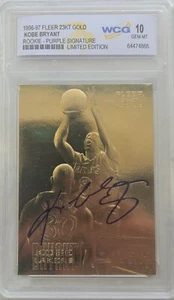 Kobe Bryant 1996-97 Fleer 23KT Gold Rookie Purple Signature Limited Edition WCG - Picture 1 of 2