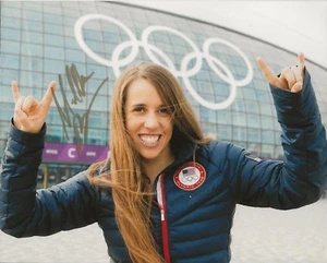Maddie Bowman REAL hand SIGNED Photo #2 COA Autographed Olympics Freestyle Skier - Picture 1 of 2