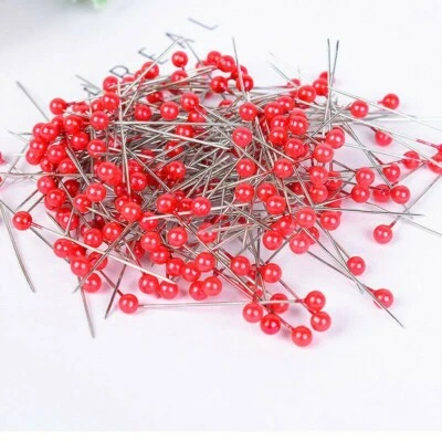 800pcs Tragbar Handarbeiten Nähen Befestigen Gerade Pearl Köpfige Nadeln Schwarz - Bild 1 von 4