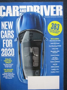CAR AND DRIVER MAGAZINE OCTOBER 2019 NEW CARS FOR 2020 - Picture 1 of 2